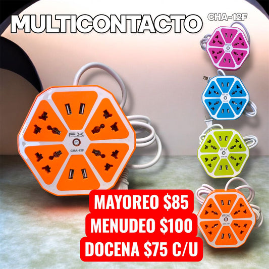 MULTICONTACTO USB HEXAGON CHA-12F