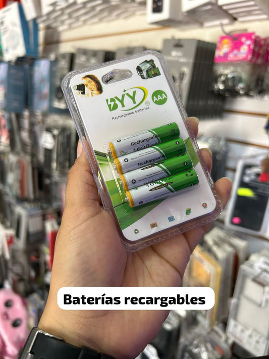 Pilas Baterias Recargables AAA BYY