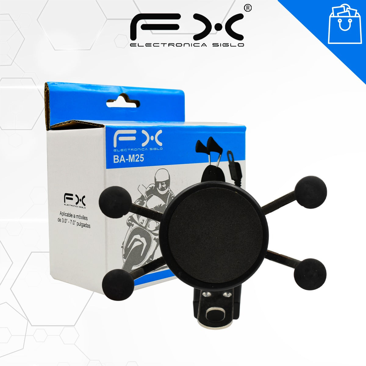 Base Soporte Celular Para Motocicleta BA-M25