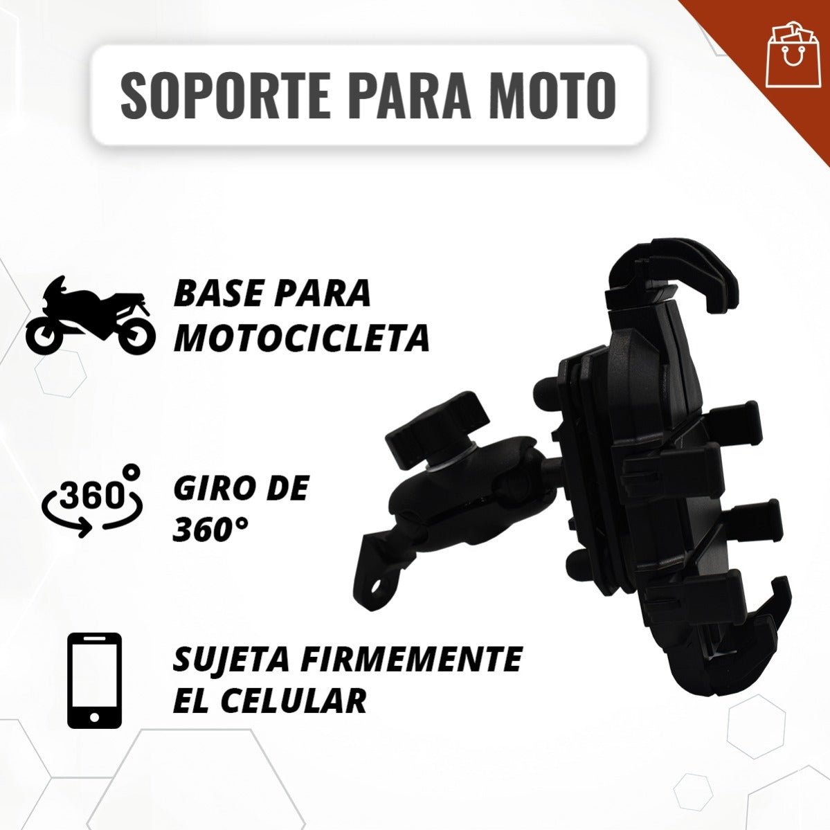 Base Soporte De Celular Para Moto BA-M96
