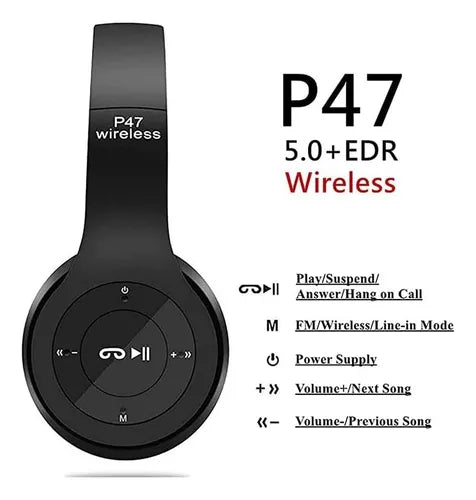 Audifonos Bluetooth Diadema P47 (ABA)