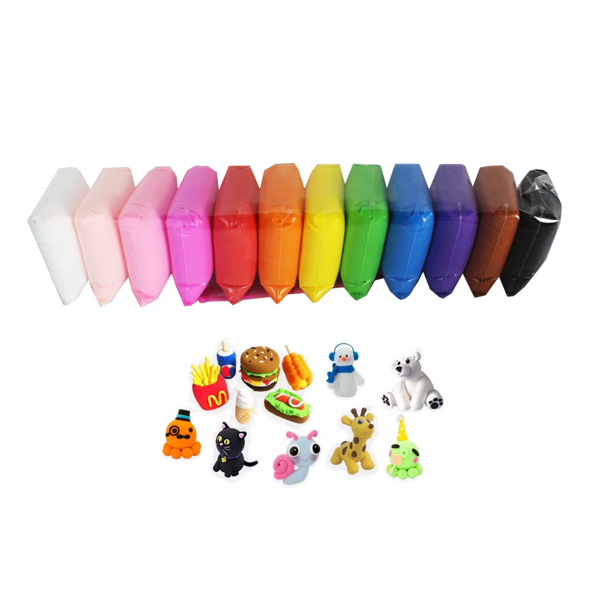 Foamy Moldeable 12 Colores Súper Ligero – Masa Espumosa para Manualidades | Paquete de 10 Piezas