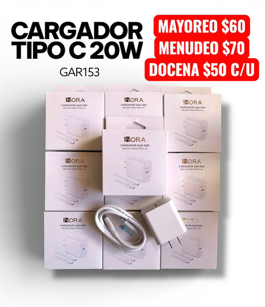 Cargador Tipo C 20W GAR153