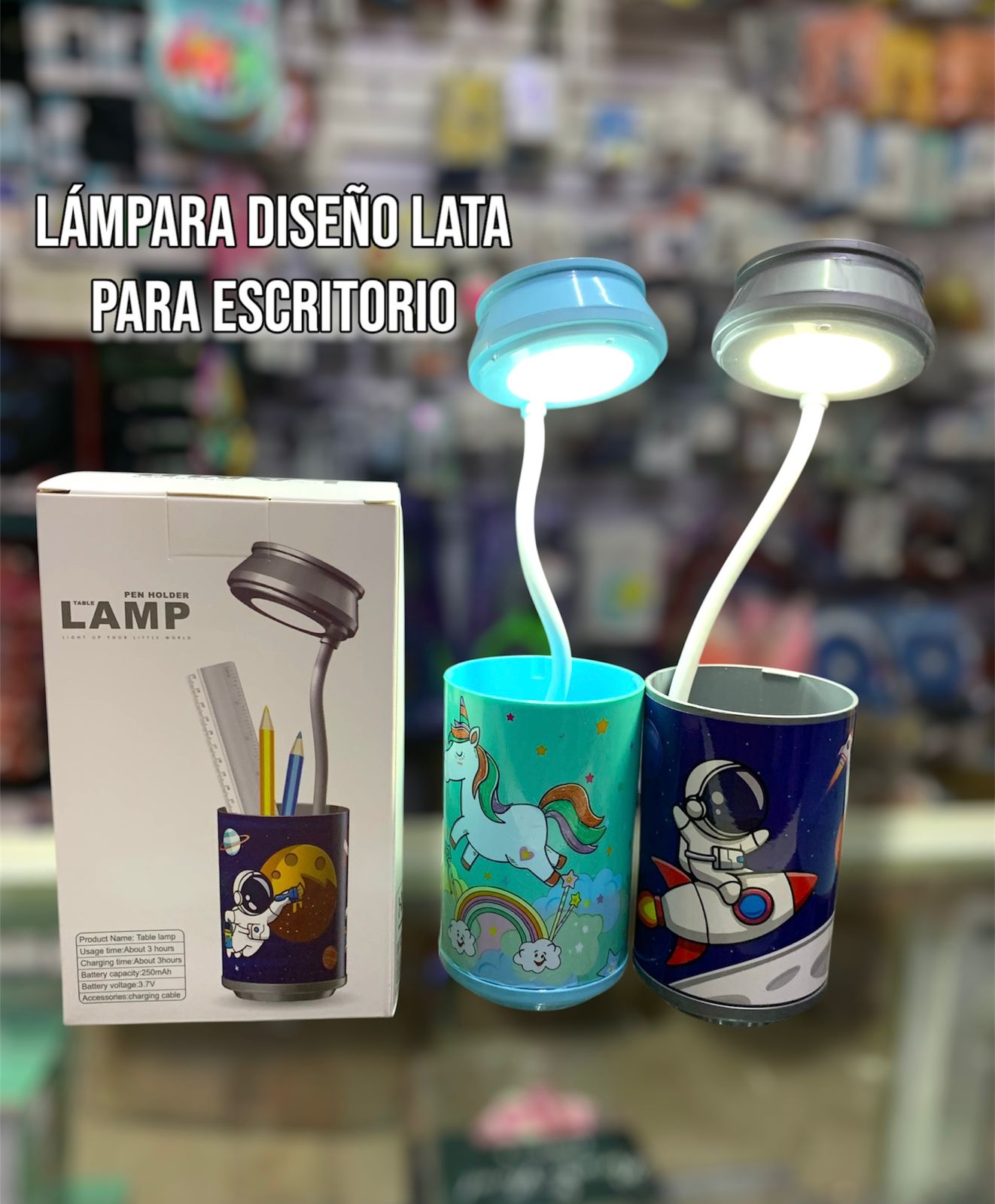 Lampara Lata Escritorio Infantil XTD-1236