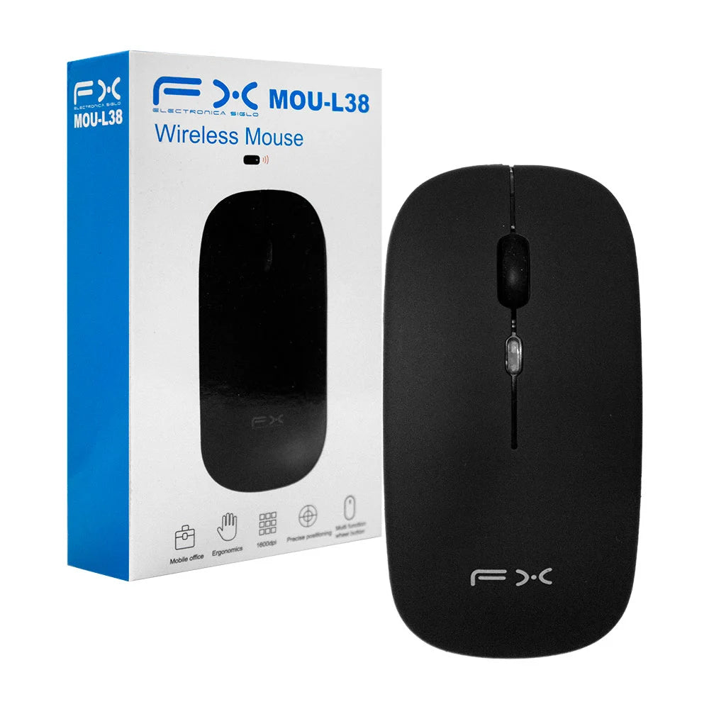 Mouse Inalámbrico Recargable FX MOU-L38 – Comodidad y precisión sin cables