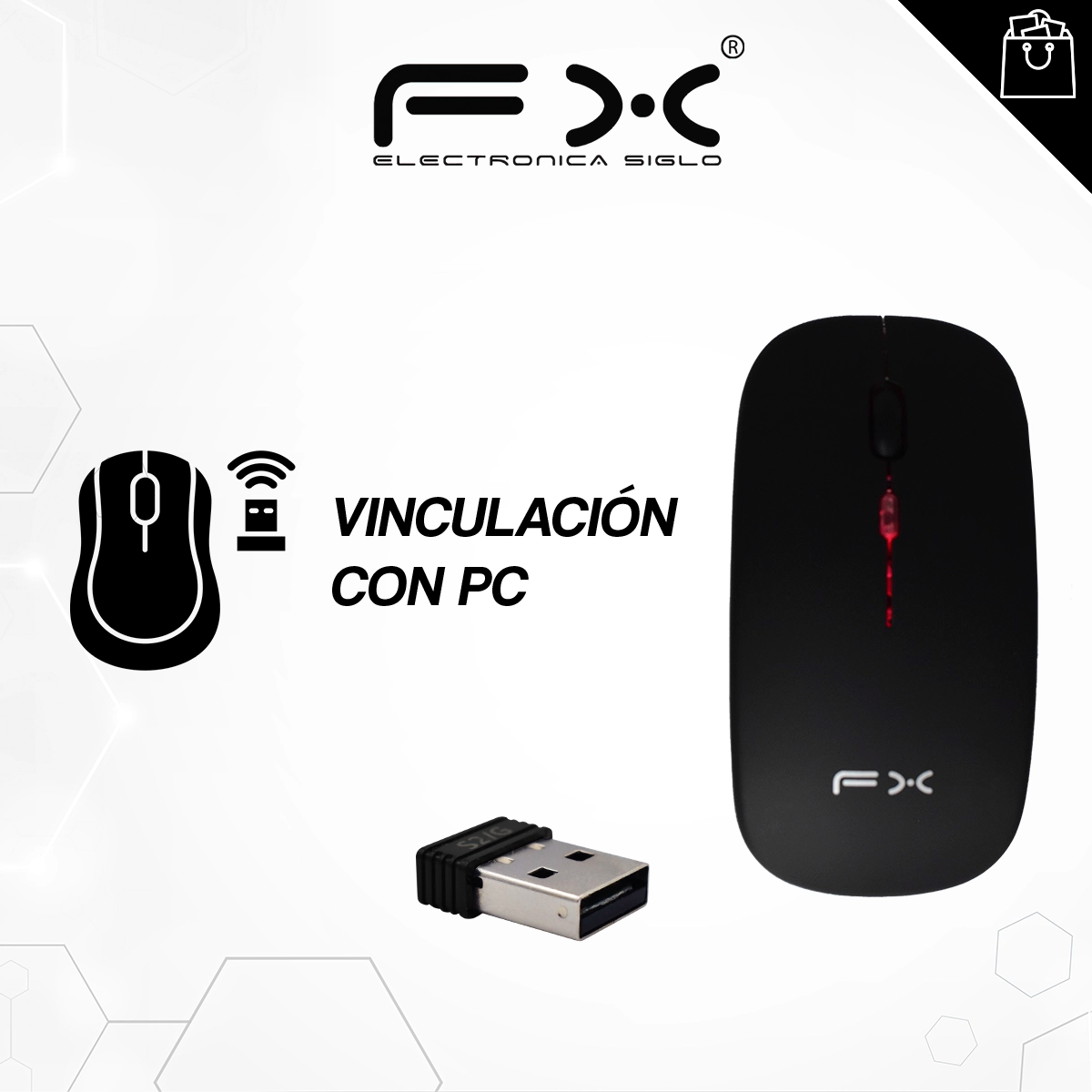Mouse Inalámbrico Recargable FX MOU-L38 – Comodidad y precisión sin cables