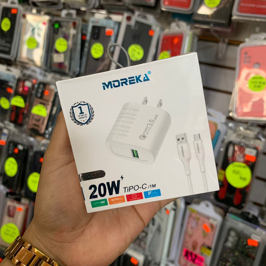 Cargador Moreka Tipo C 20W MQ015