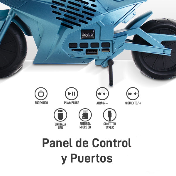 Bocina Bluetooth diseño de Motocicleta CH-J2083