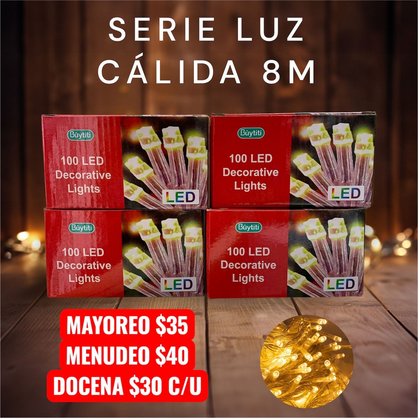 Serie De Foquitos Navidad Calido 8M ZSD-029