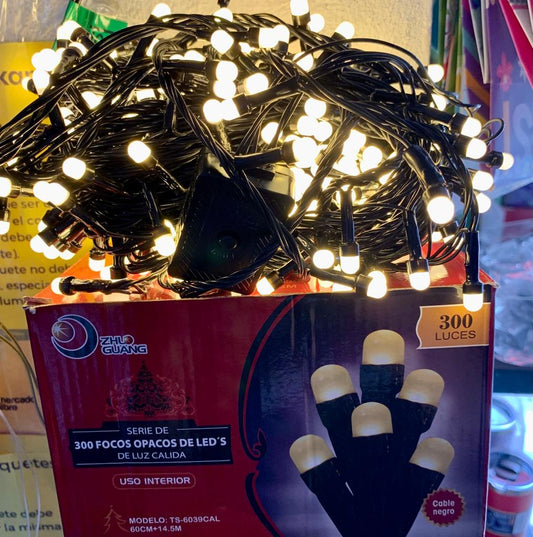 Serie De Foquitos Navidad Blanco Calido 300 Focos 14.5M TS-6039