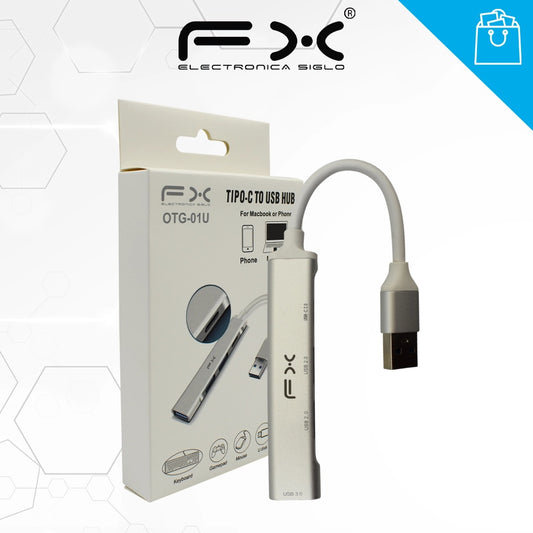 Hub Tipo C con 4 puertos usb OTG-01U
