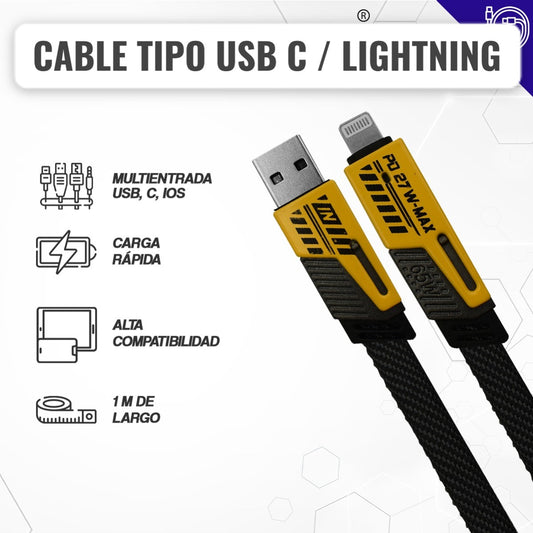 Cable Celular USB C / Lightning WIR-F2N2 (ABA)