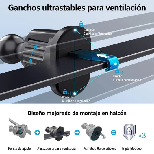 Soporte Con Carga Inalambrica Para Auto 15W ZJ-021