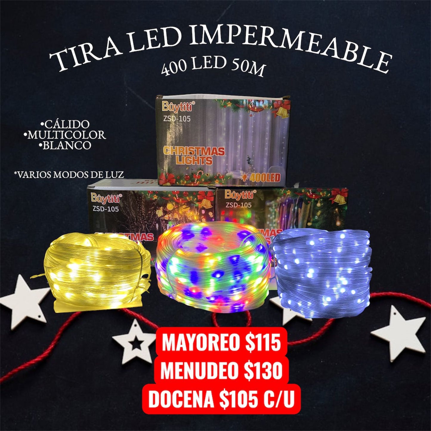Serie De Luz 50M Impermeable ZSD-105