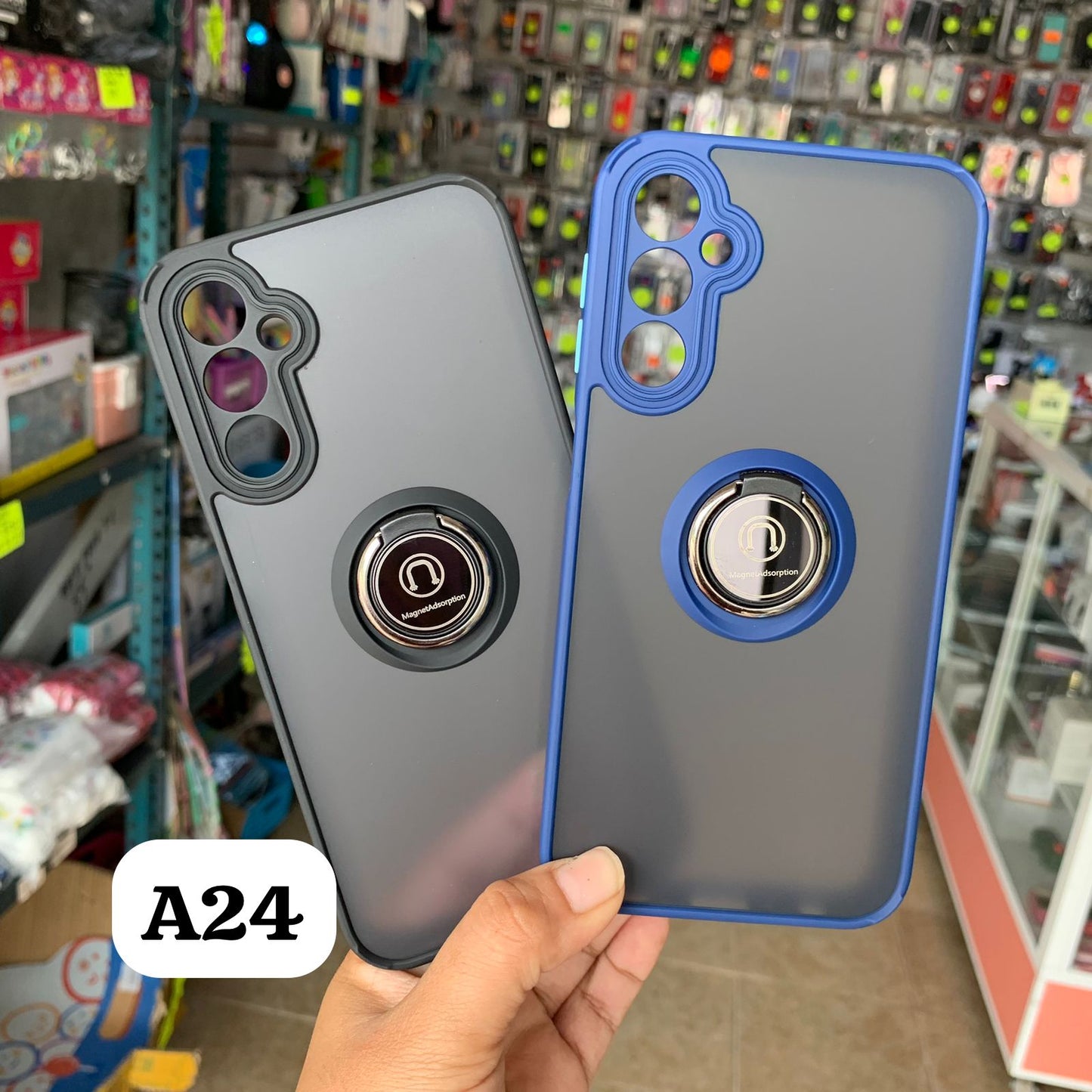 Funda Uso Rudo Anillo Semitransparente Para Samsung Galaxy A24