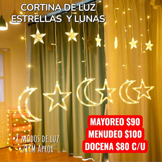 Cortina Lunas Y Estrellas ZSD-006 Foquitos