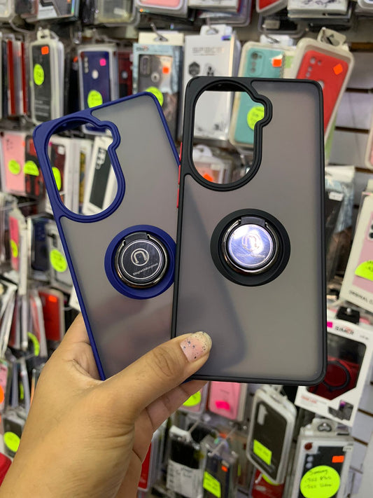 Funda Semitransparente Anillo Para Oppo Reno 11