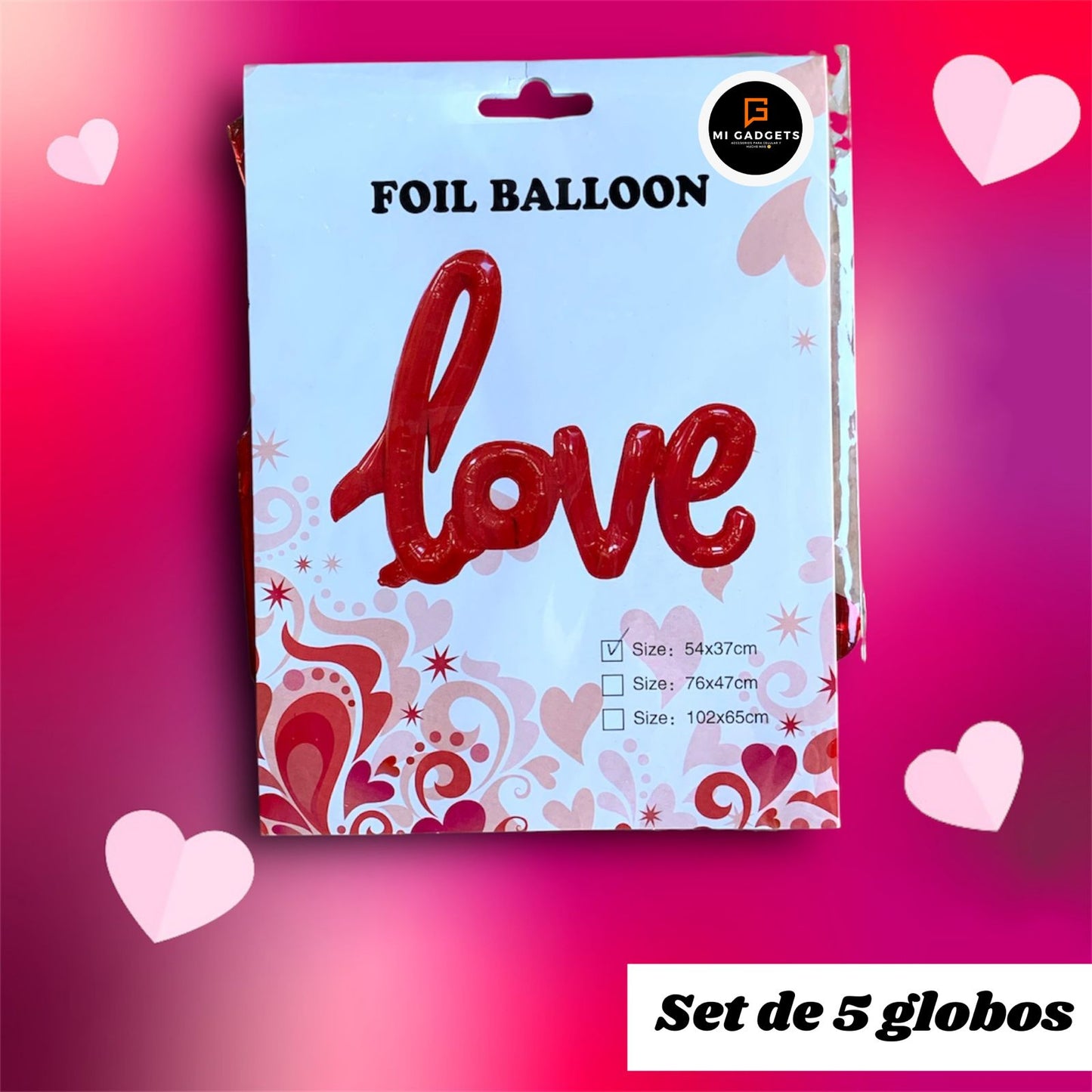 Paquete Globos Diseño Letra Cursiva