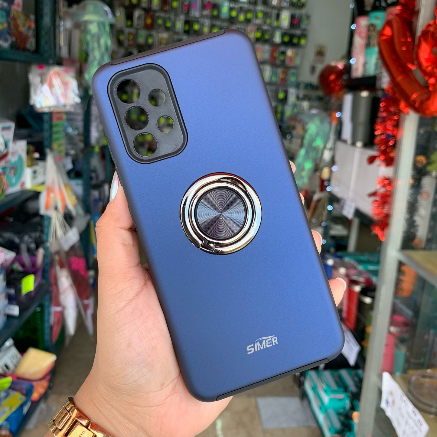 Funda Uso Rudo Con Anillo Metalico Simer Para Samsung A32 4g