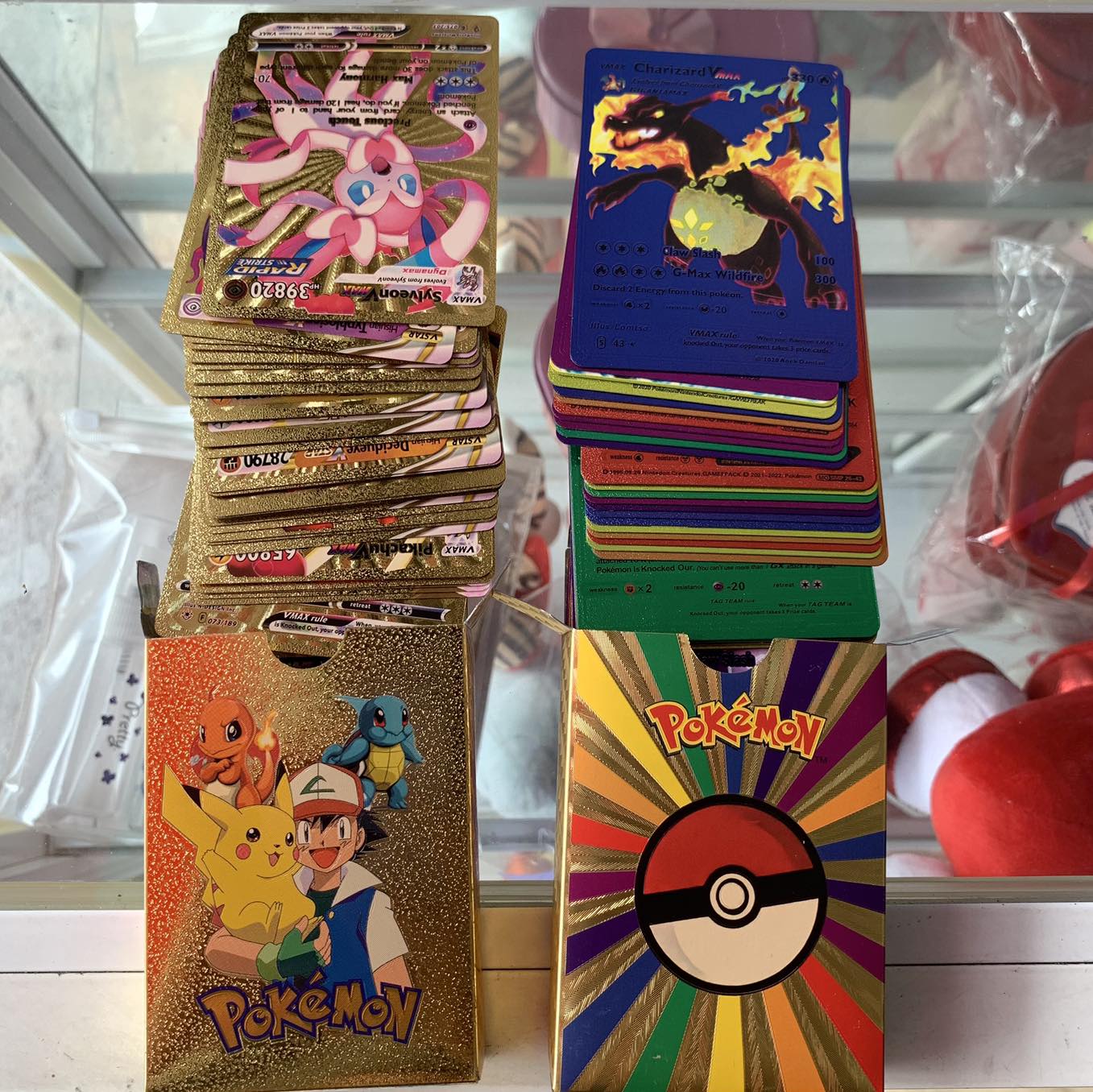 Estampas Carta POKEMON Dorada Paquete 55pz