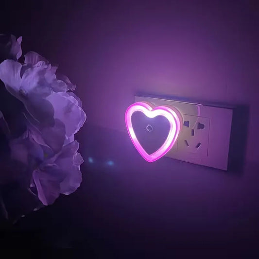 Lampara De Noche Sensor Corazon