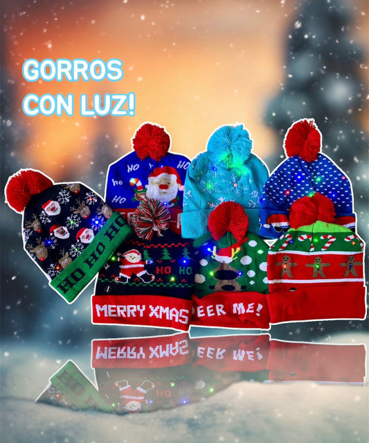 Gorro Navidad Con Luz