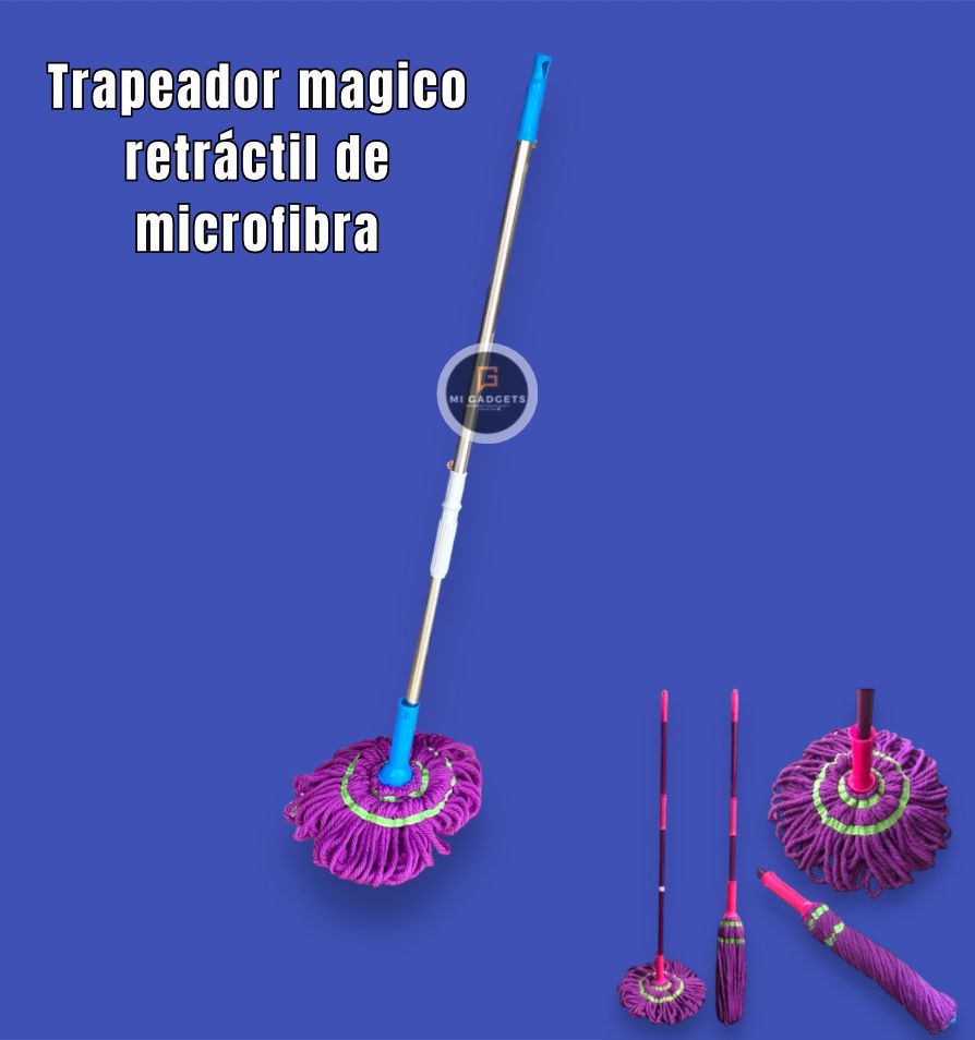 TRAPEADOR MAGICO RETRACTIL DE MICROFIBRA MOP