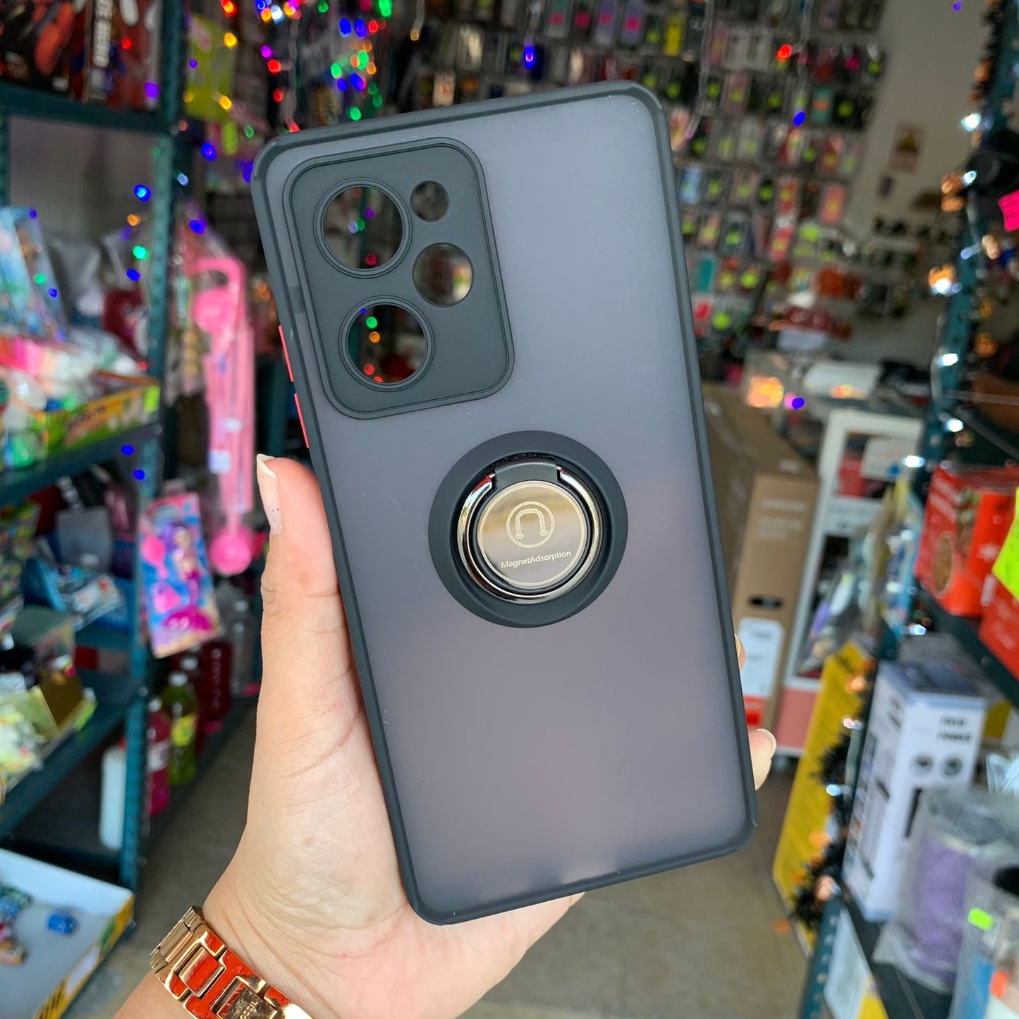 Funda Uso Rudo Anillo Semitransparente Para Redmi Note 12 Pro /  Xiaomi Poco X5 Pro