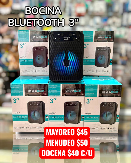 Bocina Bluetooth 3'' GTS-1345