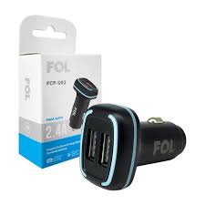 CARGADOR DE AUTO FOL FCP-U02 2.4A
