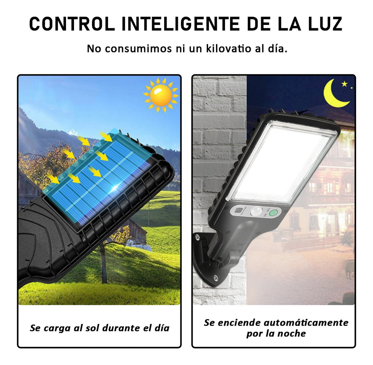 Lampara Solar Con Sensor De Movimiento Y Control