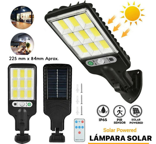 Lampara Solar Con Sensor De Movimiento Y Control