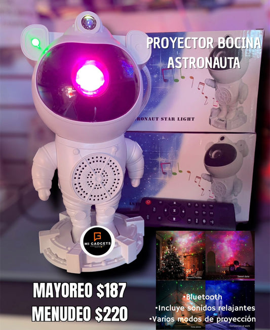 Lámpara Proyector Astronauta Con Control + Bocina Bluetooth BS-X06