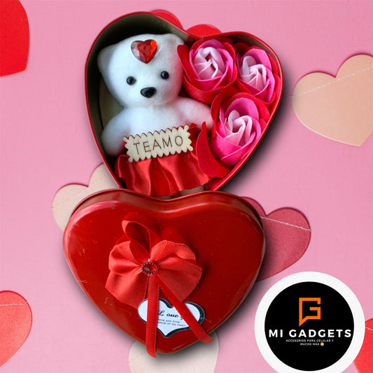 Estuche Con Petalos Y Osito FES.08