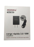 Cargador Carga Rápida V8 3.0 18W Moreka