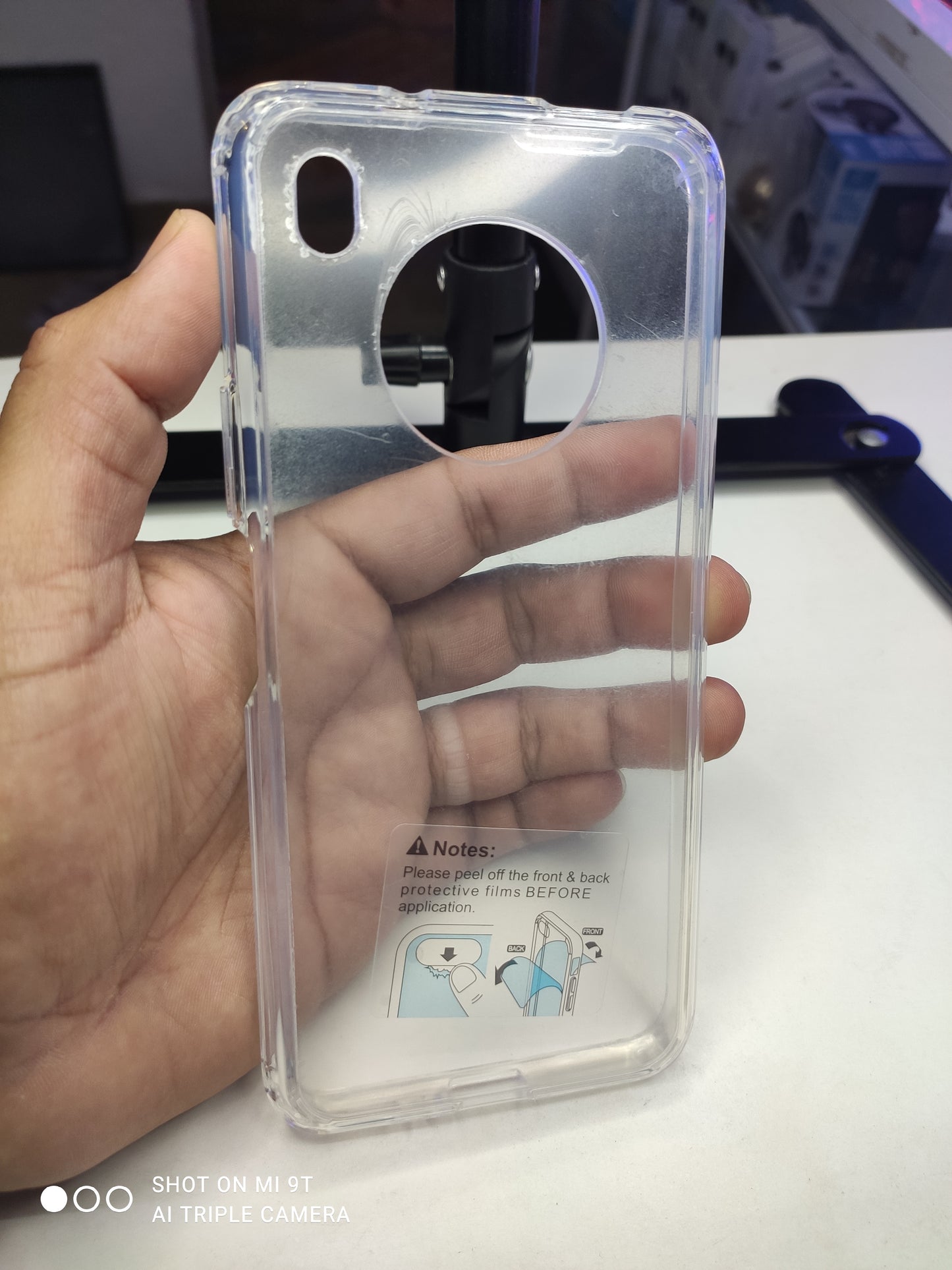 Funda Uso Rudo Acrílico Transparente Huawei Y9A