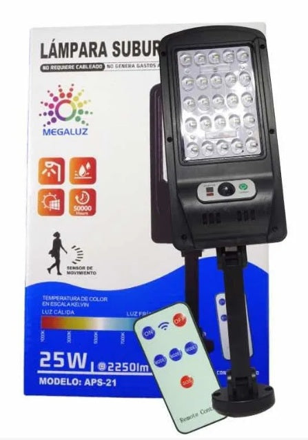 LAMPARA SUBURBANA SOLAR 2250LM