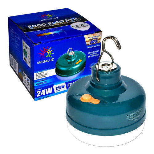 FOCO LAMPARA RECARGABLE Y PORTÁTIL 12W 60W