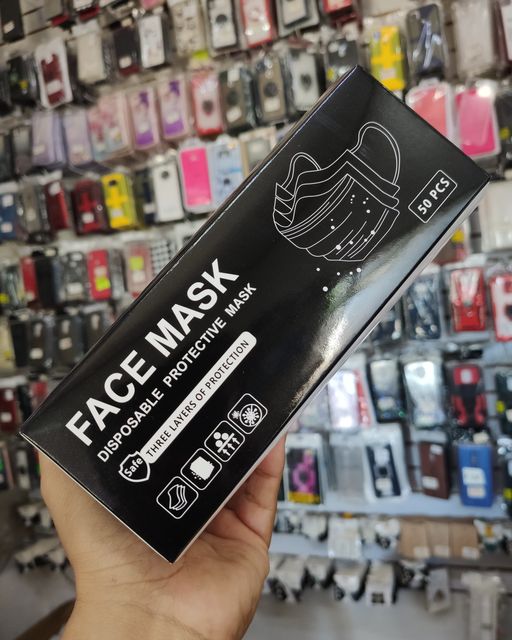 CUBREBOCAS TRICAPA NEGRO (ASOC)