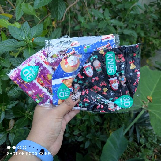 Cubrebocas Kn95 Diseños Navidad