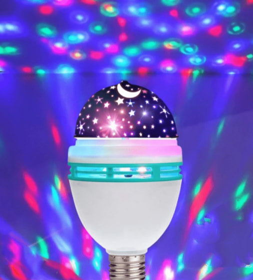 Foco decorativo LED giratorio Diseño luna y estrellas