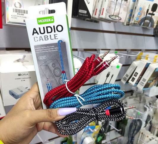 Cable Audio Auxiliar 3.5mm 1500mm Moreka