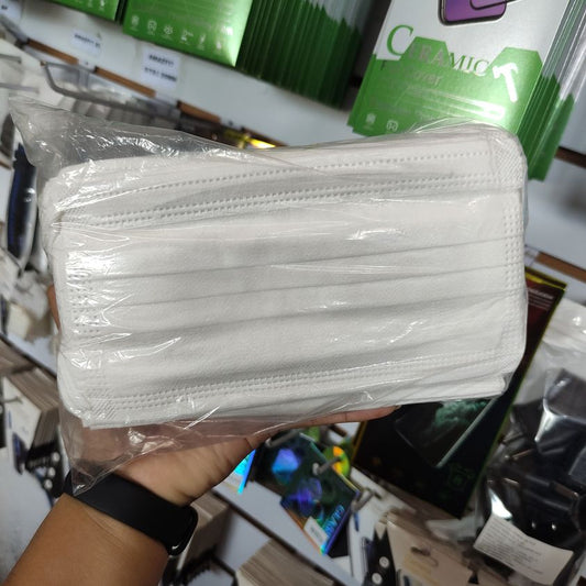 Cubrebocas Tricapa caja con 50 piezas Blanco