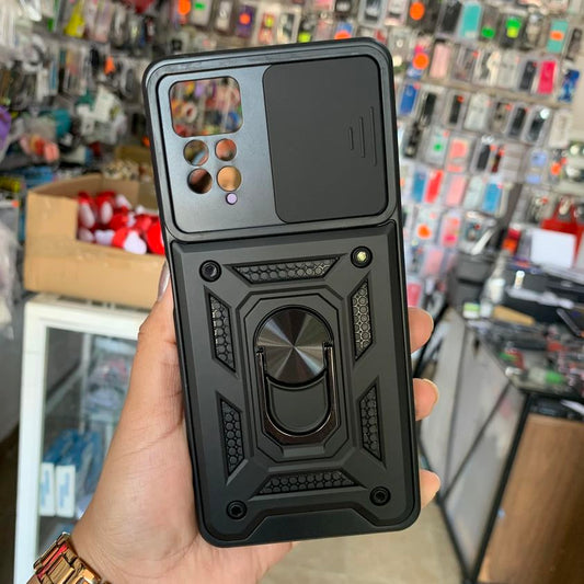 Funda Uso Rudo Con Anillo Y Protector De Camara Deslizante Para Xiaomi Redmi Note 11 Pro