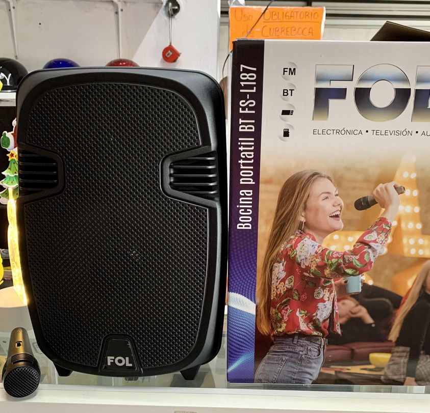 Bocina Bluetooth 8´´ Con Microfono Y Control FS-L187