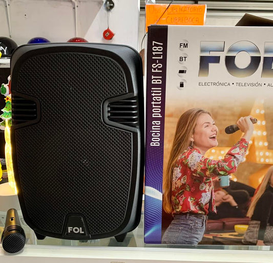 Bocina Bluetooth 8´´ Con Microfono Y Control FS-L187