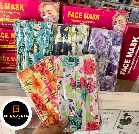 CAJA 50 PZ CUBREBOCAS TRICAPA DISEÑOS (ASOC)