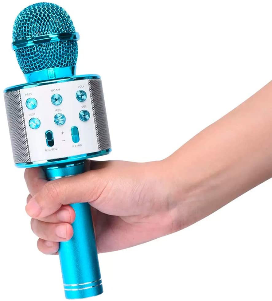 Micrófono Bocina Karaoke Bluetooth Portátil Cambiador De La Voz