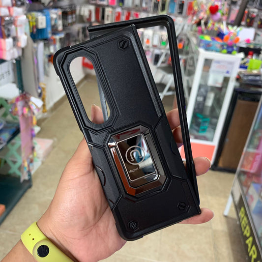 Funda Uso Rudo Anillo Metal Para Samsung Z Fold 4