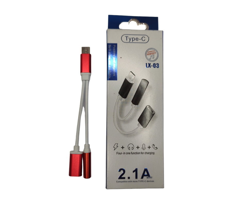 ADAPTADOR TIPO C A JACK 3.5 3 EN 1